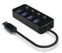 EAN 8716309124591 - Gembird UHB-U3P4P-01 hub de interfaz USB 3.2 Gen 1 (3.1 Gen 1) Type-A 5000 Mbit/s Negro imagen 4