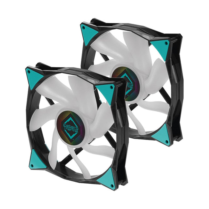 EAN 1230000071611 - Iceberg Thermal IceGALE ARGB Carcasa del ordenador Ventilador 14 cm Negro 2 pieza(s) imagen 1