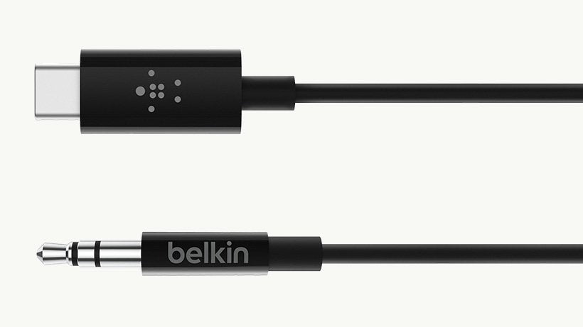 Belkin Rockstar Cable De Audio 24 Pin Usb-C Macho A Mini-Phone Stereo 3.5 Mm Macho 1.83 M Blanco