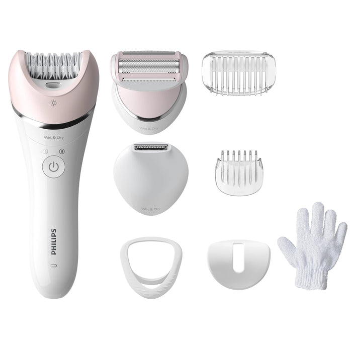EAN 8710103951988 - Philips 8000 series BRE721/00 depiladora 32 pinzas Rosa, Blanco imagen 2