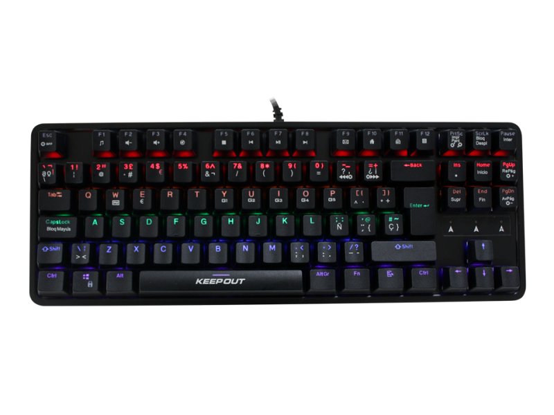 EAN 8435099525431 - KeepOut F105 teclado Juego USB QWERTY Inglés, Español Negro imagen 1