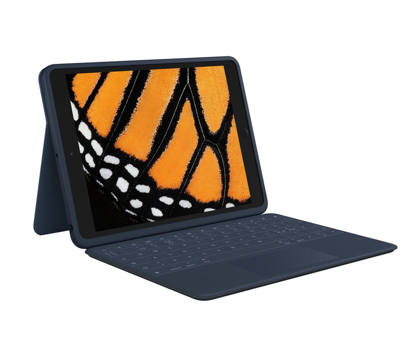 Logitech Rugged Combo 3 Touch For Education Caja De Teclado Y Folio Con Panel Táctil Apple Smart Connector Qwerty Pan Nordic Académico Para Apple 10.2-Inch Ipad (7ª Generación 8ª Generación 9ª Generación)