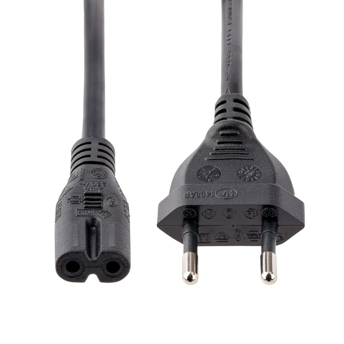 EAN 65030894371 - StarTech.com 752E-3M-POWER-LEAD cable de transmisión Negro CEE7/16 C7 acoplador imagen 4