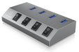 EAN 4250078164883 - ICY BOX IB-HUB1405 USB 3.2 Gen 1 (3.1 Gen 1) Type-B 5000 Mbit/s Antracita imagen 3