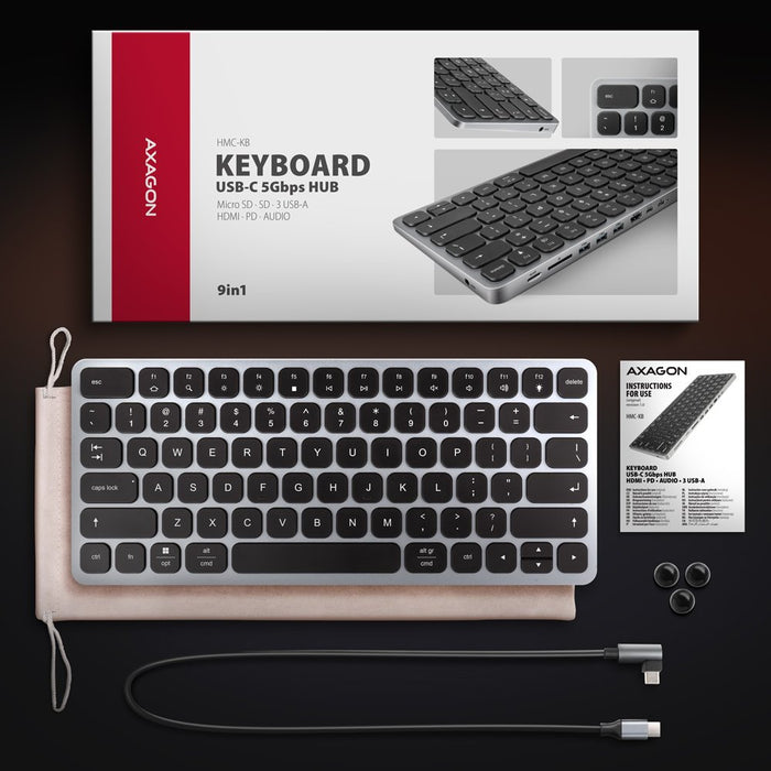 EAN 8595247908087 - Axagon HMC-KB-US base para portátil y replicador de puertos Alámbrico USB 3.2 Gen 1 (3.1 Gen 1) Type-C Gr imagen 13