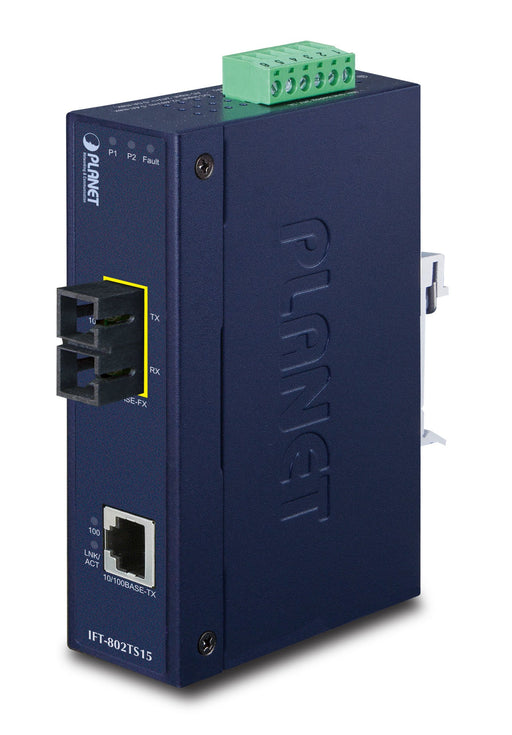 EAN 4711213687563 - PLANET IFT-802TS15 convertidor de medio 100 Mbit/s 1310 nm Monomodo Azul imagen 1