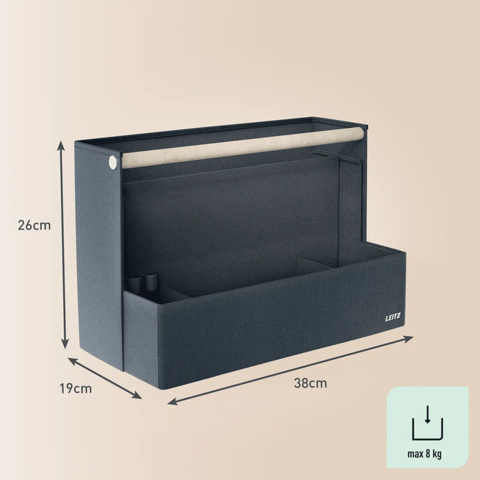 Leitz Portable Desk Organizer Fabric With Handle 38x19x26cm Dark Gris