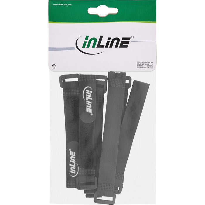 Inline Cable Strips Gancho Y Bucle 20x100mm 10 Uds. Negro