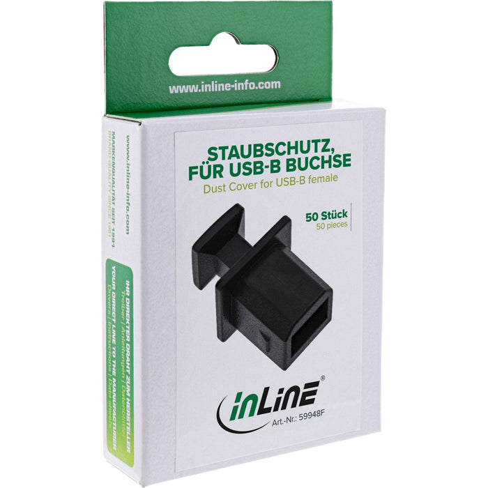 Inline Dust Cover Para Tomas Usb Tipo B Negro 50 Uds