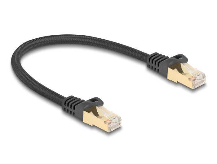 Delock 80315 Rj45 Cable De Red Trenzado Cat.6a 0.25m Negro