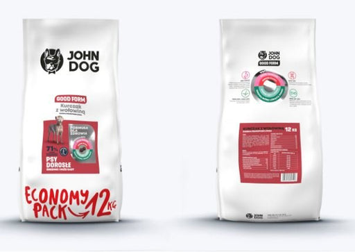 EAN 5903246847116 - John Dog Good Form 12 kg Adulto Ternera, Pollo, Arroz imagen 1