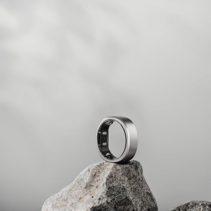 Anillo Inteligente Ringconn Gen2 Para Mujeres Y Hombres - Portátil Para El Seguimiento Del Sueño Y La Actividad Física - Frecuencia Cardíaca - Color Plata Futuro, Talla 9