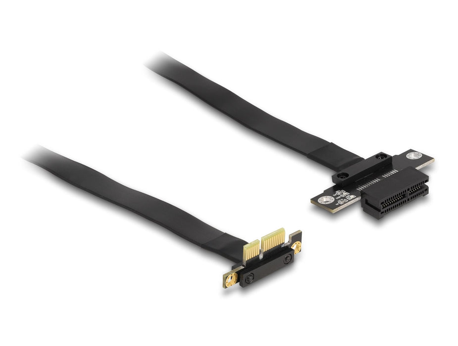 Delock 88023 Tarjeta Elevadora Pci Express X1 Macho Con Ángulo De 90° A Ranura X1 Con Cable 30 Cm