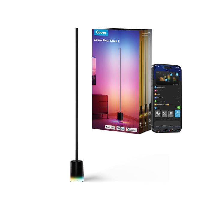 Govee Rgbicww Lámpara De Pie Pro, Luz Led Negra H6079312