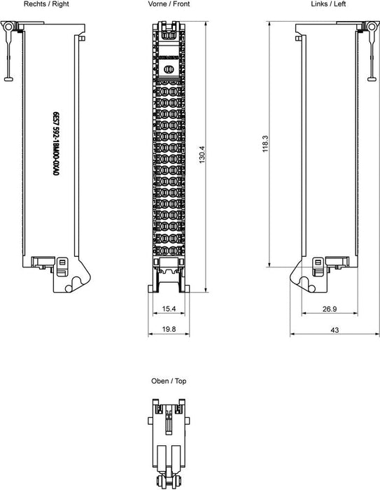Siem 6es7592-1bm00-0xa0 Simatic S7-1500 Frontstecker In Push-In Technik 40p Für