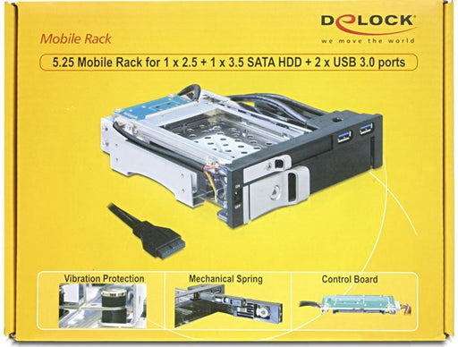 EAN 4043619472093 - DeLOCK 47209 panel bahía disco duro 13,3 cm (5.25") E / S de los puertos del panel Negro imagen 2