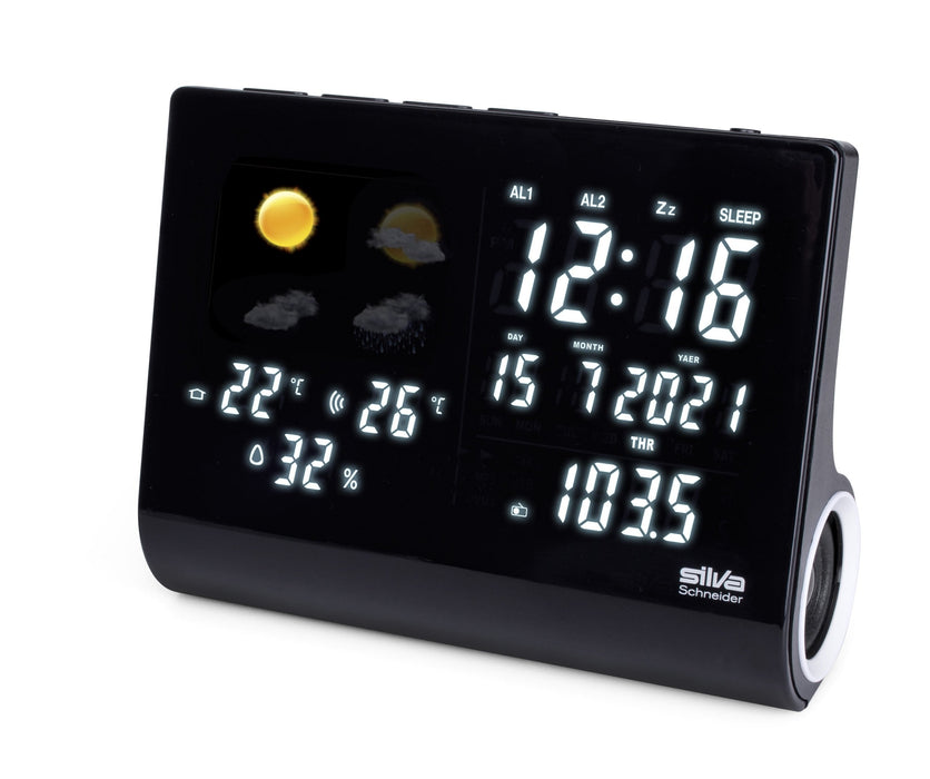 Silva-Schneider Ur-Ws 1500 Radiowecker Ukw Batería-Ladefunktion Weckfunktion Negro