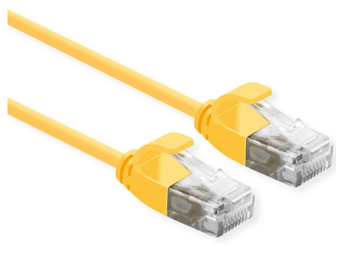 Roline Utp Datacenter Cable De Red Cat.6a (Class Ea), Lsoh, Slim, Gelb, 1 M