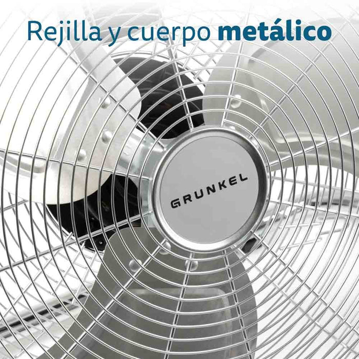 Ventilador De Suelo Industrial Grunkel Met-H16industrial 90w 3 Aspas 40cm 3 Velocidades