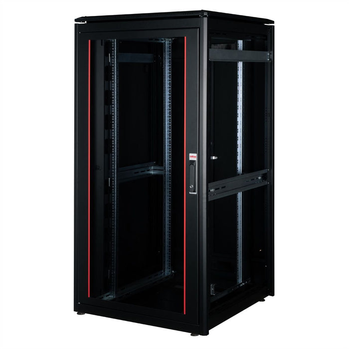 Roline 19-Zoll Netzwerkschrank Pro 32 He, 800x800 Bxt Glastr Schwarz
