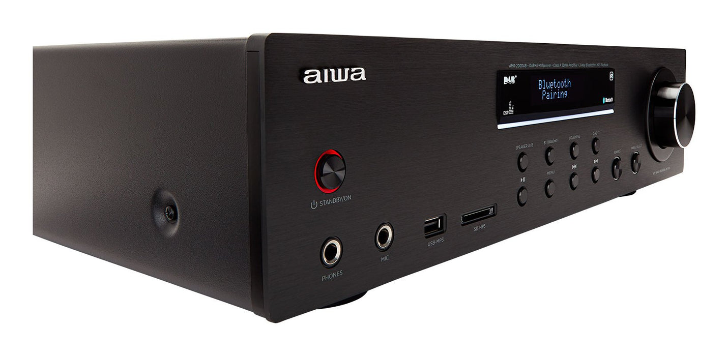 EAN 8435256898033 - Aiwa AMR-200DAB/BK amplificador de audio 2.0 canales Hogar Negro imagen 4