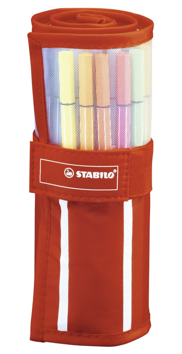 Stabilo Pen 68 Rollerset Individual Rotulador Estuche Nylon Cierre Velcro 30 Colores