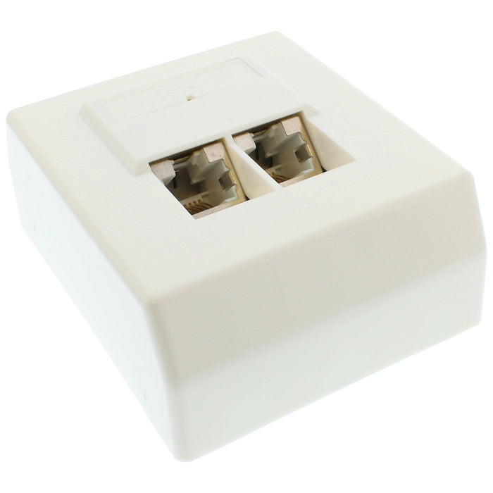 Inline Cat.5e Box 2x Rj45 Montaje En Superficie Blanco Ral9010