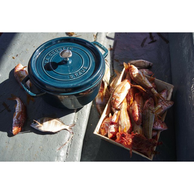 Staub La Cocotte 24cm Round La-Mer, Cast Iron