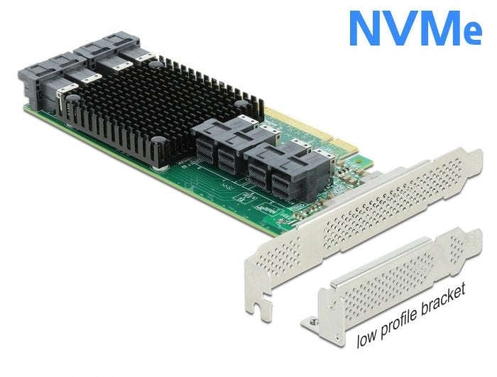 Delock 90504 Tarjeta Pci Express X16 A 8 X Interna Nvme Sff-8643 - Factor De Forma De Perfil Bajo