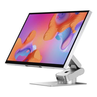 Alogic Aspekt Omni Fold Stand Mac Mini For 32  Monitor Silver