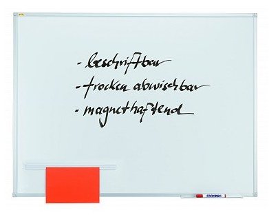 Franken Whiteboard 120x90cm Magneti. Lackierte Acero-Oberfl.,Wandbefest.