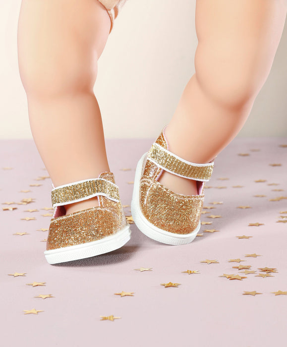 EAN 4001167710272 - Baby Annabell Shoes gold+insoles 43cm Zapatos de muñeca imagen 4