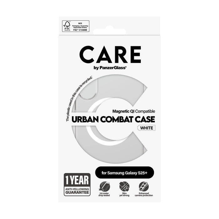 EAN 5715685017001 - PanzerGlass CARE™ by ® Urban Combat Case Transparent w. White Qi Compatible Samsung Galaxy S25+ funda par imagen 3