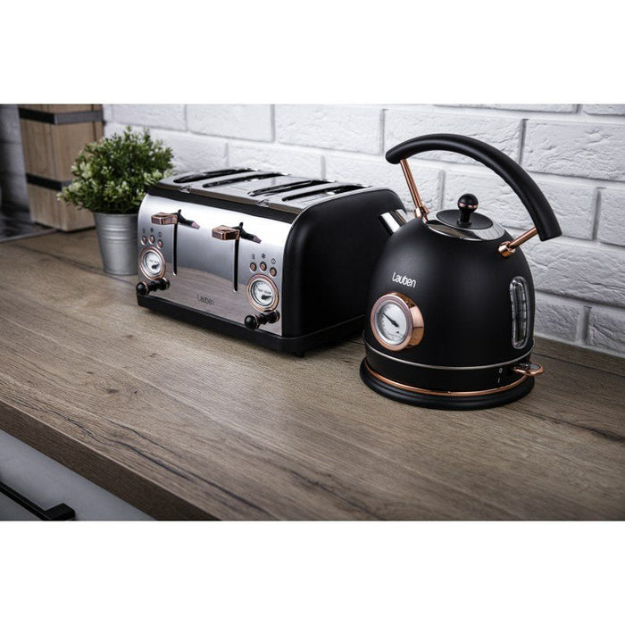 Tostadora Lauben Lbn4st1500bc 6 4 Rebanada(S) 1500 W Negro, Acero Inoxidable