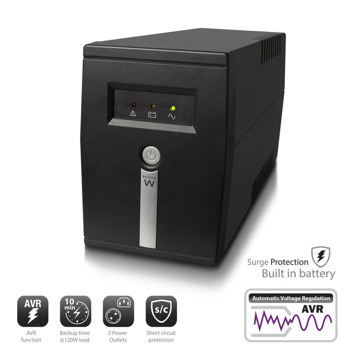 EAN 8054392614873 - Ewent EW3946 sistema de alimentación ininterrumpida (UPS) Línea interactiva 0,6 kVA 360 W 1 salidas AC imagen 2