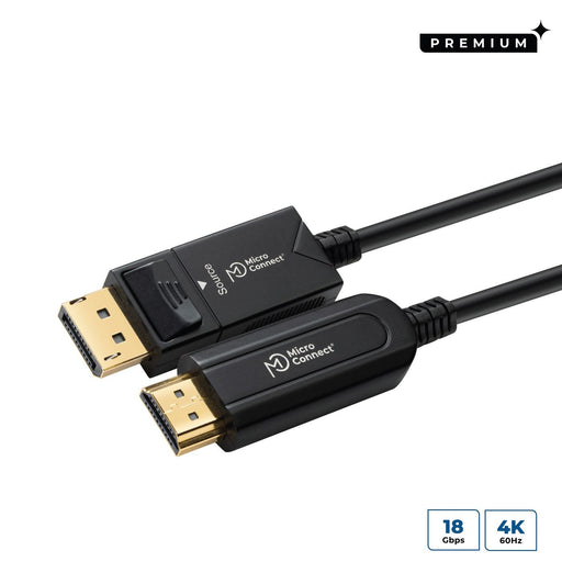 EAN 5706998942074 - Microconnect DP-HDMI-3000V1.4OP adaptador de cable de vídeo 30 m DisplayPort HDMI tipo A (Estándar) Negro imagen 1