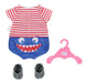 EAN 4001167834268 - BABY born Bath Pyjamas wShoes blue 43cm Pijama de muñeca imagen 2