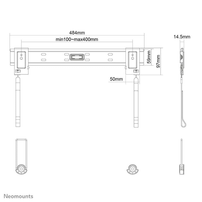EAN 8717371442545 - Neomounts PLASMA-W840 soporte para TV 132,1 cm (52") Negro imagen 3