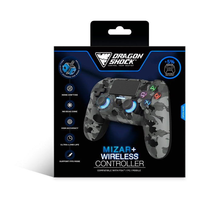 Dragonshock Controller Mizar+ Wireless Gris Camo Ps4 Pc