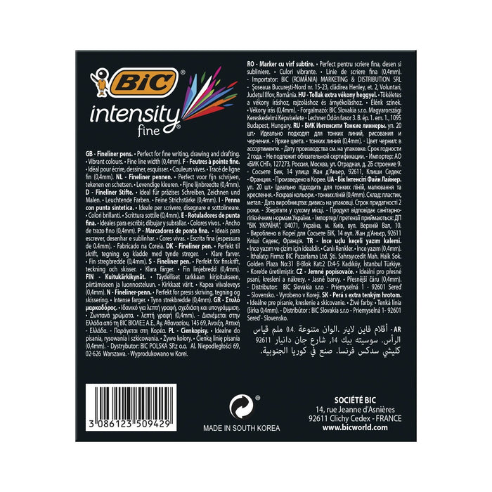 EAN 3086123509429 - BIC 953035 rotulador Fino Negro, Azul, Marrón, Verde, Gris, Azul claro, Verde claro, Lila, Naranja, Rosa, imagen 9