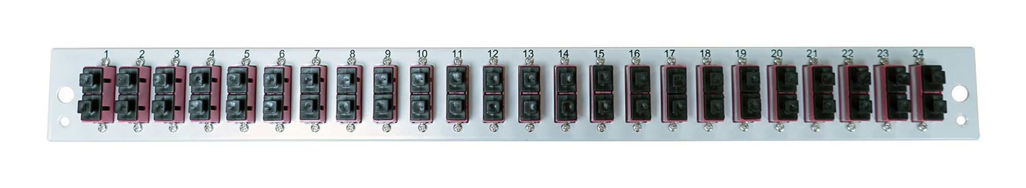 Efb Bestckte Frontblende Mit 24 X Sc Duplex Kupplung Om4 Vertikal, Schwarz