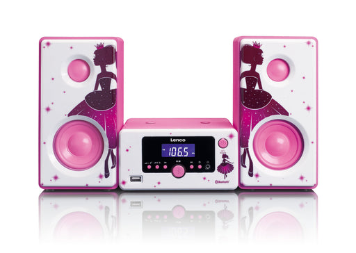 EAN 8711902038733 - Lenco MC-020 Minicadena de música para uso doméstico 10 W Rosa, Blanco imagen 1