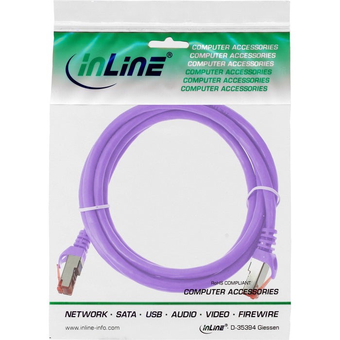 Cable De Red Inline S/Ftp Pimf Cat.6 250mhz Pvc Cobre Violeta 3m