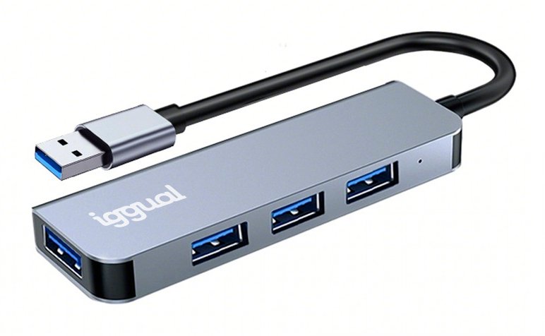 EAN 8435364319246 - iggual IGG319246 hub de interfaz USB 3.2 Gen 1 (3.1 Gen 1) Type-C 5000 Mbit/s Plata imagen 7