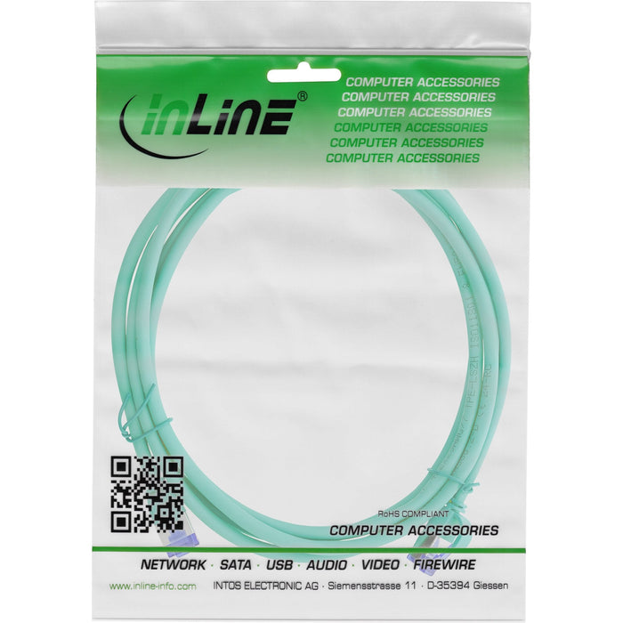 Inline® Cable De Red Slim, Cat.6a, S/Ftp, Tpe (Lszh) Flexible, Poe, Green, 3m