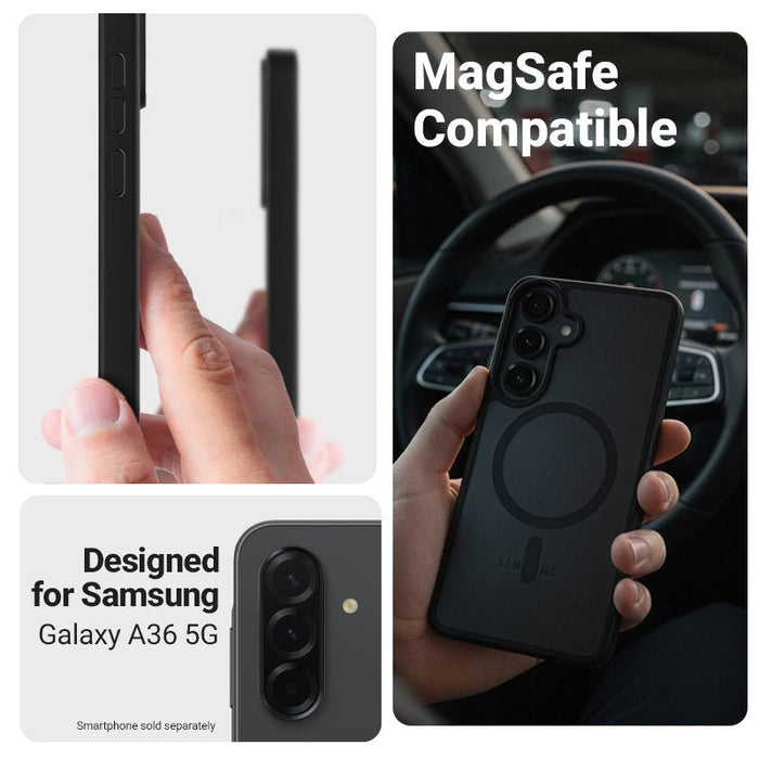 Etui Hybrid Matte Magnetic Magsafe Do Samsung Galaxy A37 / A36 Czarne