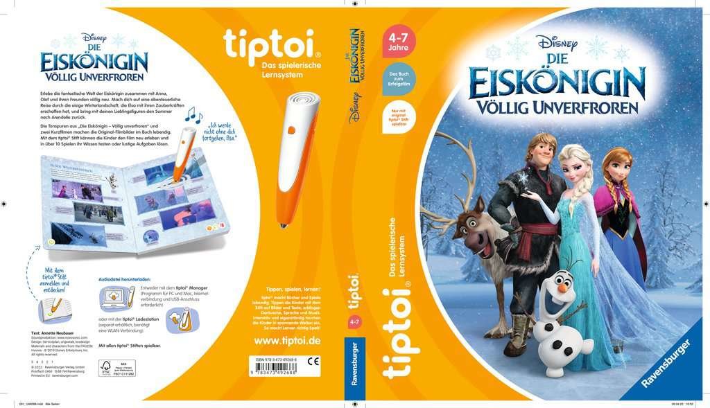 Ravensburger Tiptoi Frozen - Libro De Aprendizaje Completamente Descarado 49268