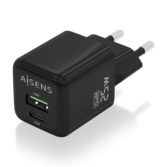 EAN 8436574709513 - AISENS ASCH-25W2P015-BK cargador de dispositivo móvil Universal Corriente alterna Carga rápida Interior imagen 2