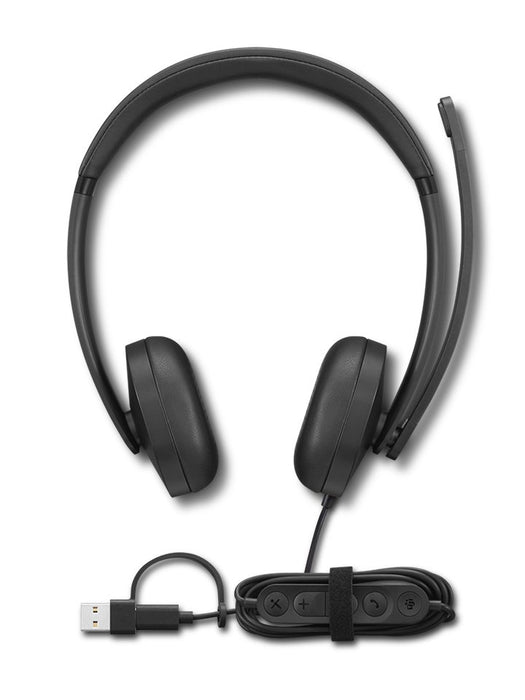 EAN 0195892122333 - Lenovo VoIP Headset 5000 Auriculares Alámbrico Diadema Oficina/Centro de llamadas USB Tipo C Negro imagen 3