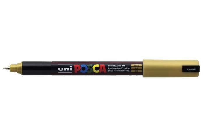 EAN 4902778089910 - POSCA uni PC-1MR marcador 1 pieza(s) Punta redonda Oro imagen 1